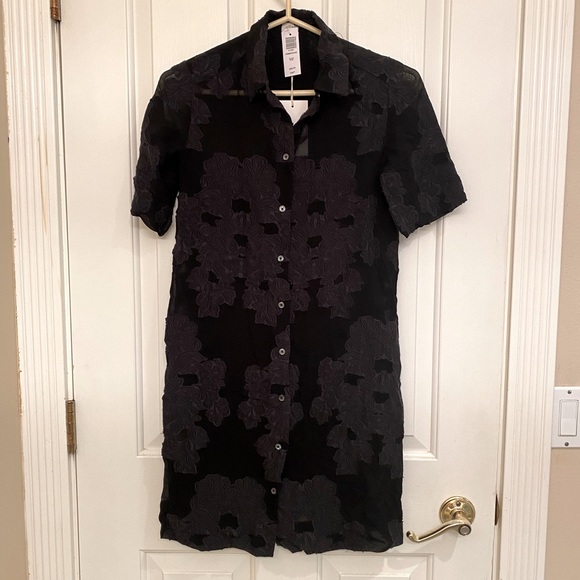 NWT Wilfred/Aritzia Blayze/Hemistiche Dress (Black, XXS) - Picture 2 of 6